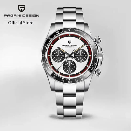 2026  New Men Quartz Wristwatch Fashion Ceramic Bezel Chronograph Stopwatch Waterproof 100M Stainless Watch for Men