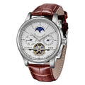 Men Watches Automatic Mechanical Watch Tourbillon Clock Genuine Leather Waterproof Watch Men Military Wristwatch Man
