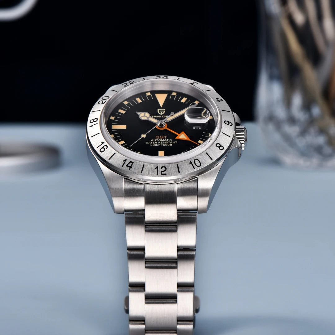 2026 New PAGANI DESIGN GMT Men Automatic Mechanical Watch Classic Retro Watch Stainless Steel 200M Waterproof Clock Reloj Hombre