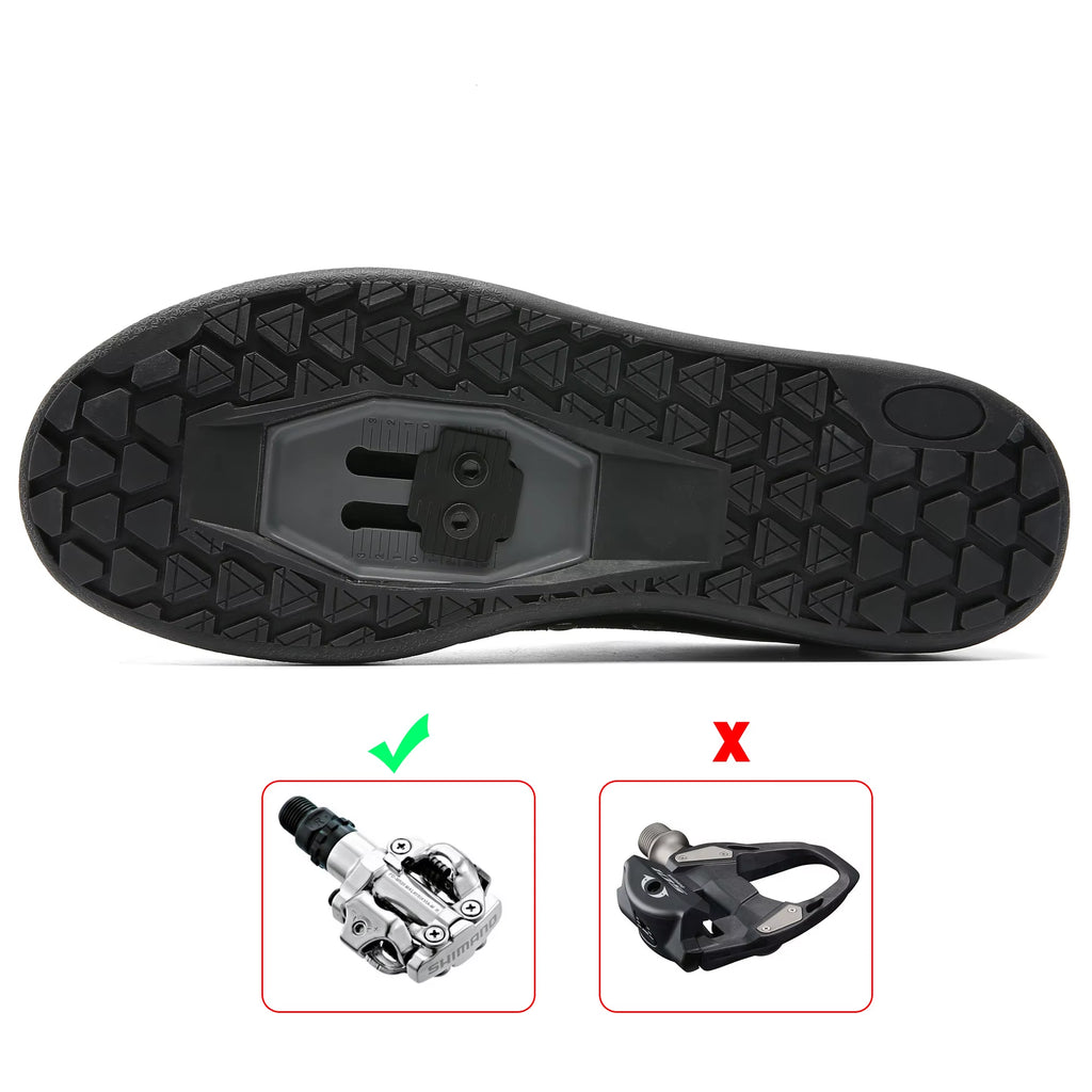 Mens Cycling Shoes Mtb Downhill Enduro Mountain Bike Shoes Compatible with All 2 Bolts Peadls