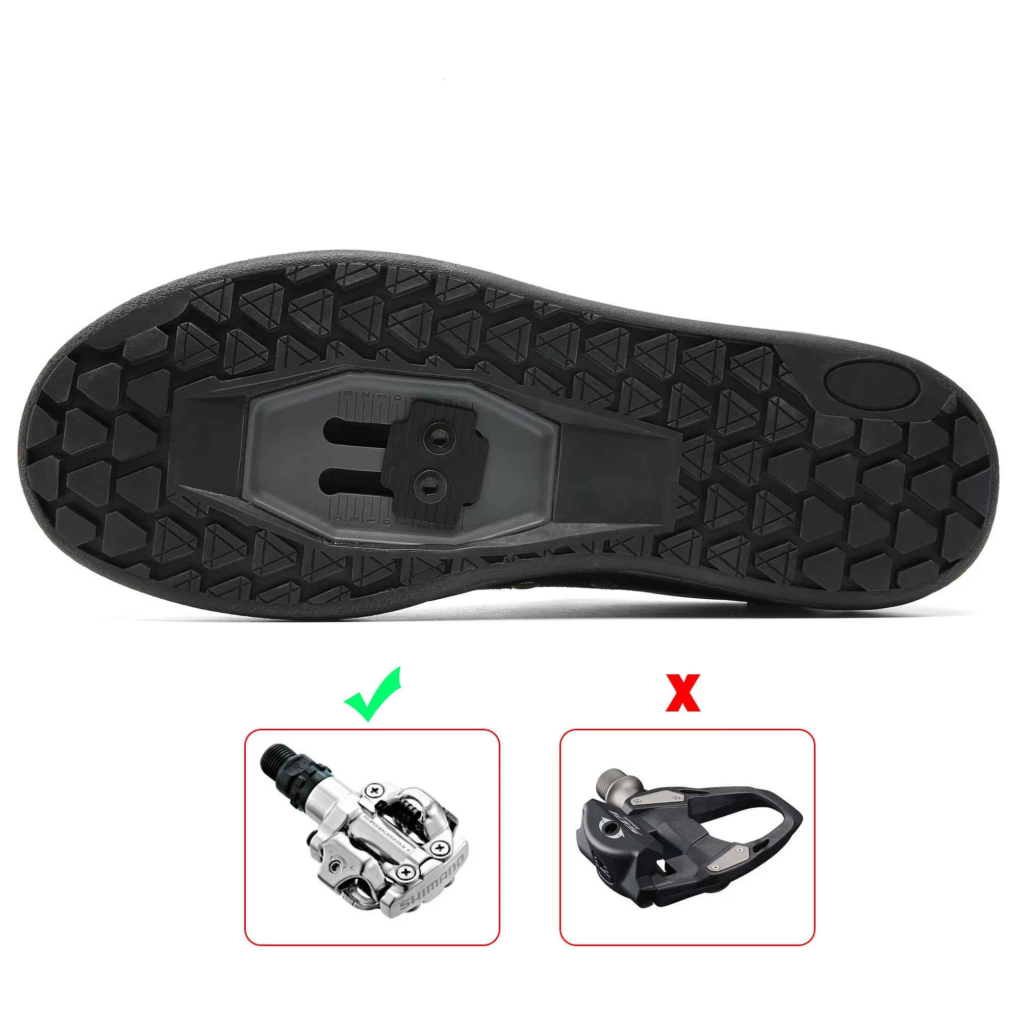 Mens Cycling Shoes Mtb Downhill Enduro Mountain Bike Shoes Compatible with All 2 Bolts Peadls