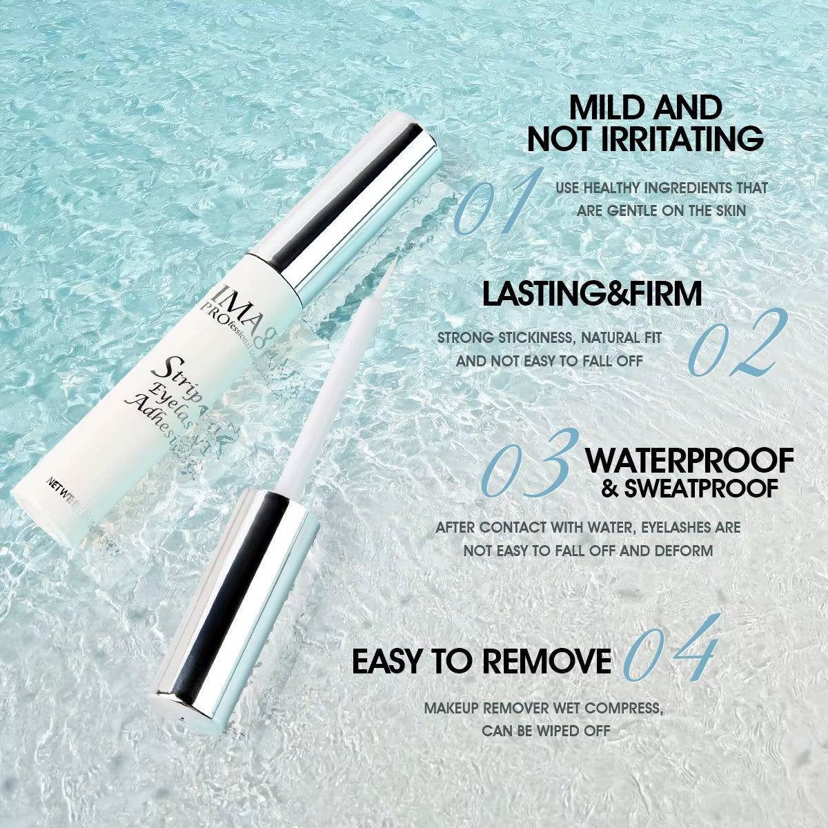5Ml False Eyelash Extension Glue Waterproof Fast Dry Long Lasting Strong No Irritation Transparent Eyelash Primer Tools