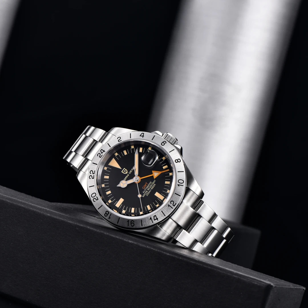 2026 New PAGANI DESIGN GMT Men Automatic Mechanical Watch Classic Retro Watch Stainless Steel 200M Waterproof Clock Reloj Hombre