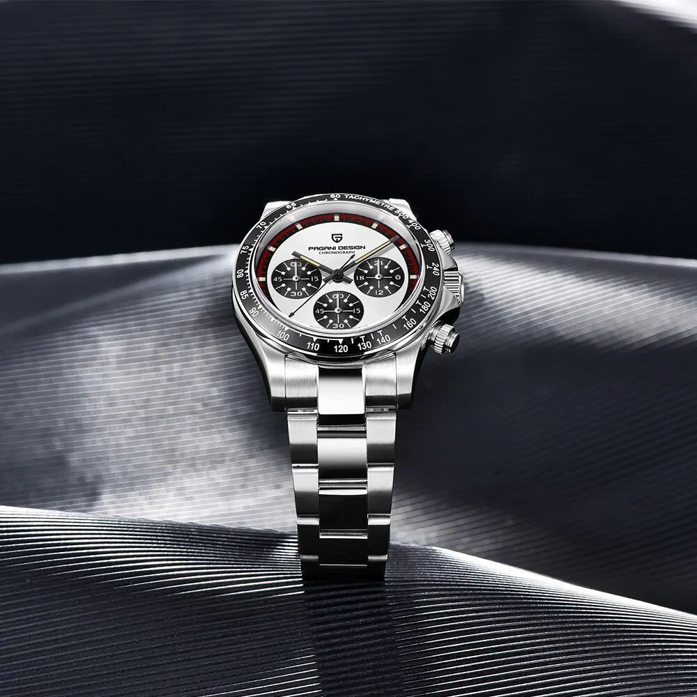 2026  New Men Quartz Wristwatch Fashion Ceramic Bezel Chronograph Stopwatch Waterproof 100M Stainless Watch for Men