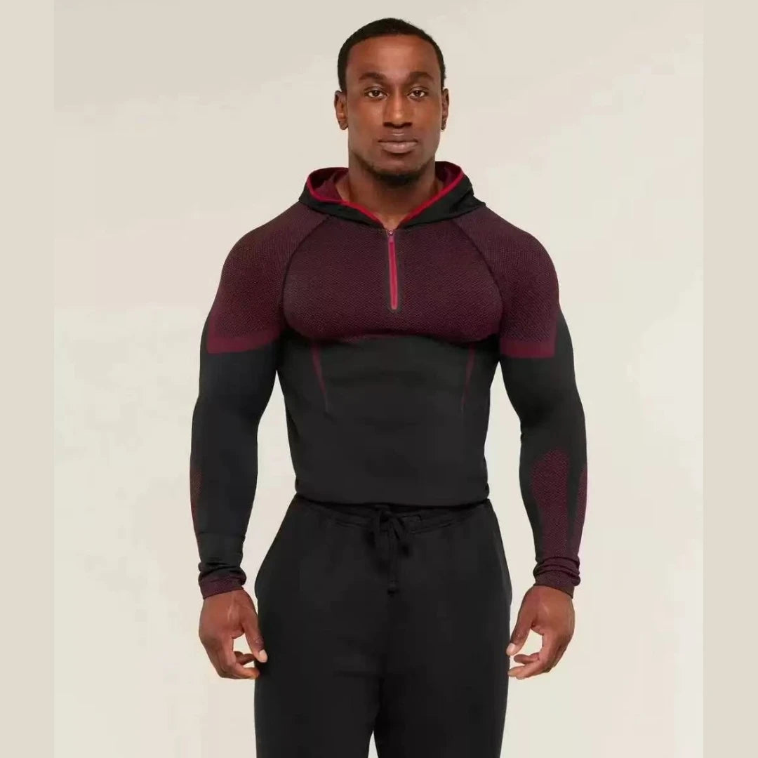SHARK GYM Hooded Fitness Shirt