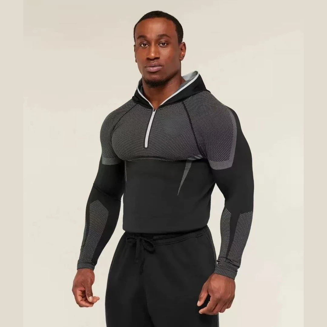 SHARK GYM Hooded Fitness Shirt