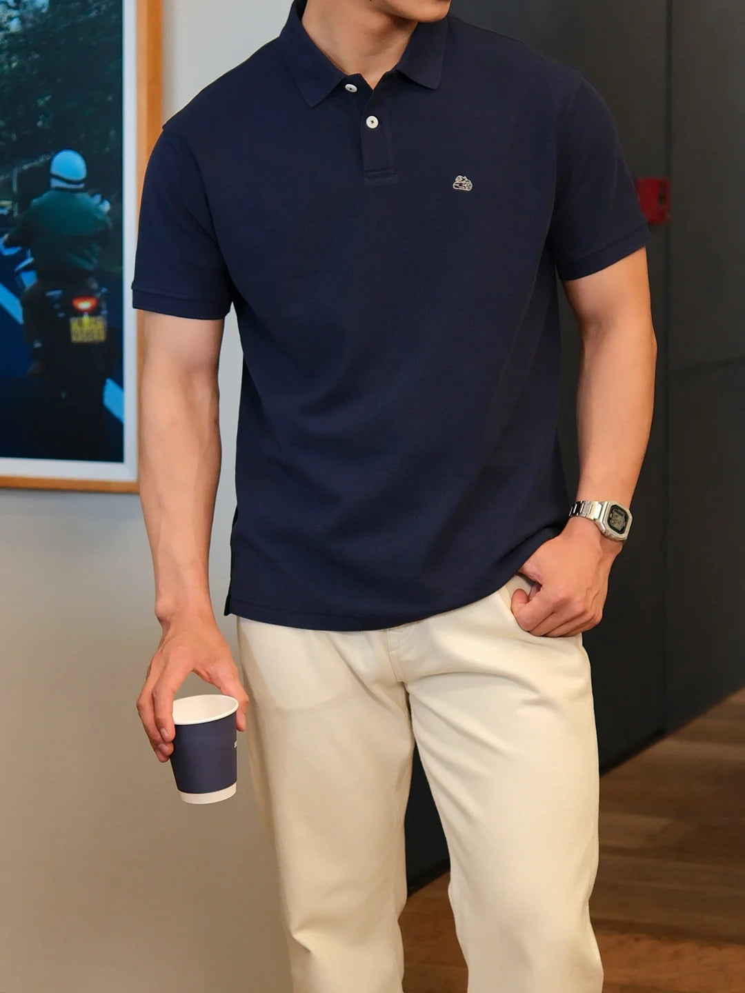 SIMWOOD Oversize Polo Shirt