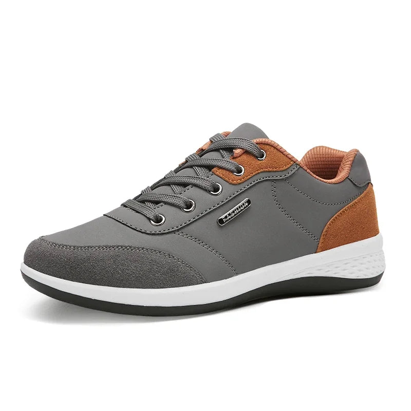 YRZL Man Shoes Spring Autumn Waterproof Walking Sneakers Leisure Male Leather Sports Shoes Non-Slip Footwear Tennis for Men