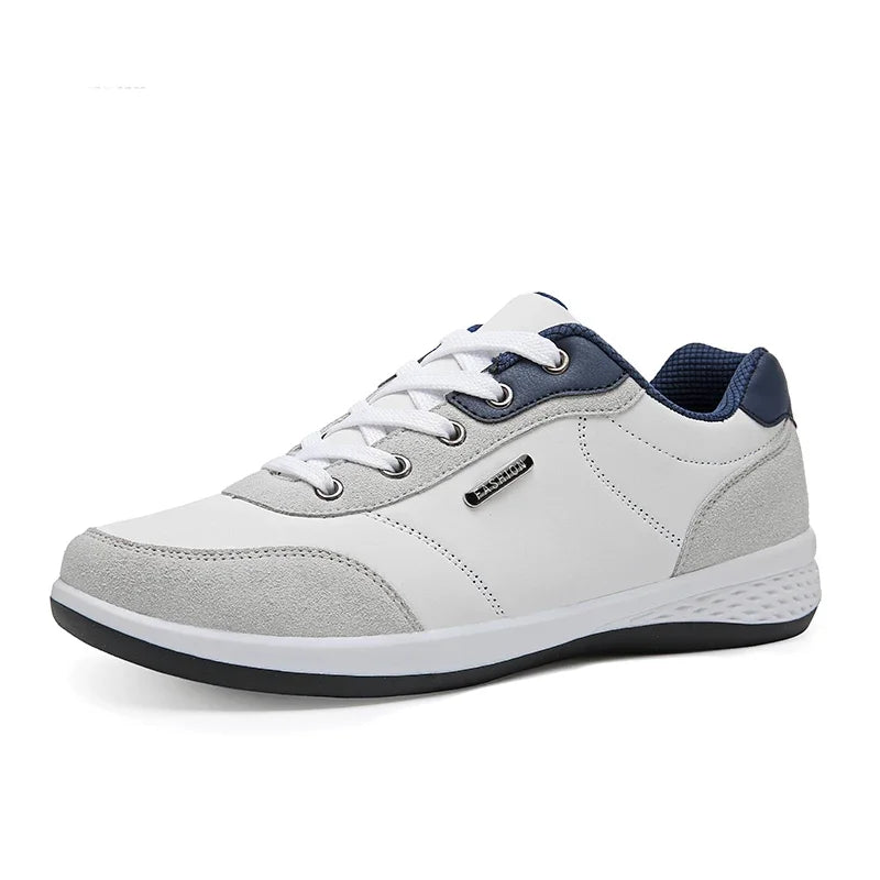 YRZL Man Shoes Spring Autumn Waterproof Walking Sneakers Leisure Male Leather Sports Shoes Non-Slip Footwear Tennis for Men