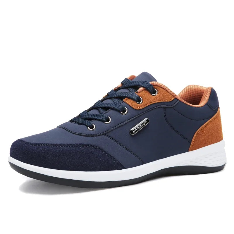 YRZL Man Shoes Spring Autumn Waterproof Walking Sneakers Leisure Male Leather Sports Shoes Non-Slip Footwear Tennis for Men