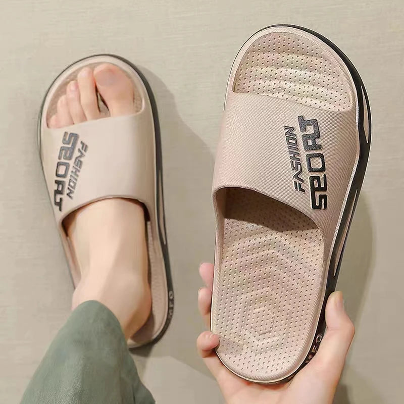 New Big Size 48 49 Men Slides Summer Luxury Sandals Women Outside Flip Flops Casual Beach Breathable Shoes Couples Home Slippers
