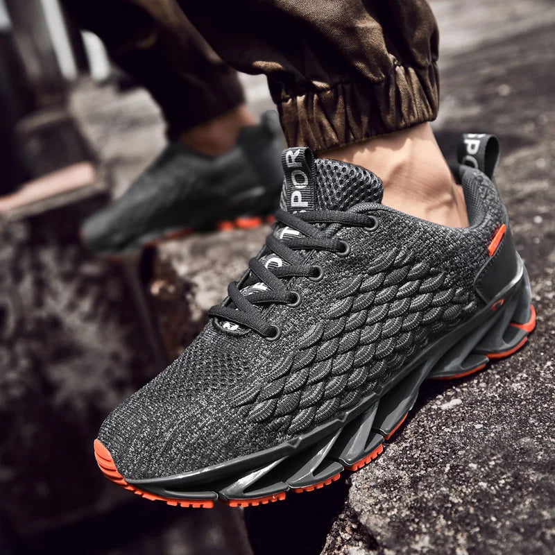 Spring Versatile Men Shoes New Mesh Trendy Jogging Platform Breathable Casual Sneakers Running Anti Odor Travel Shoes Zapatos