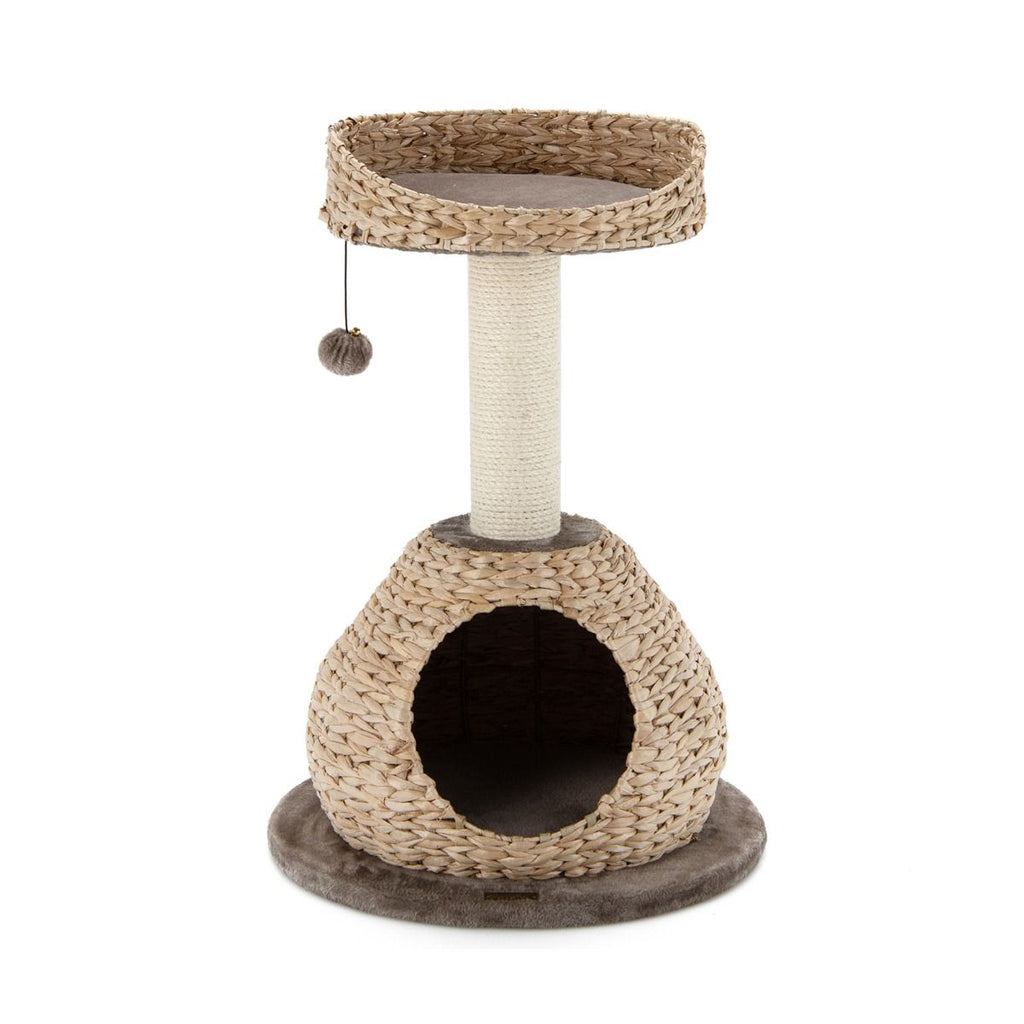 Klein Katzenbaum Mit Höhle & Natürlichem Sisal & Handgefertigter Korb Φ 48 X 70,5 Cm