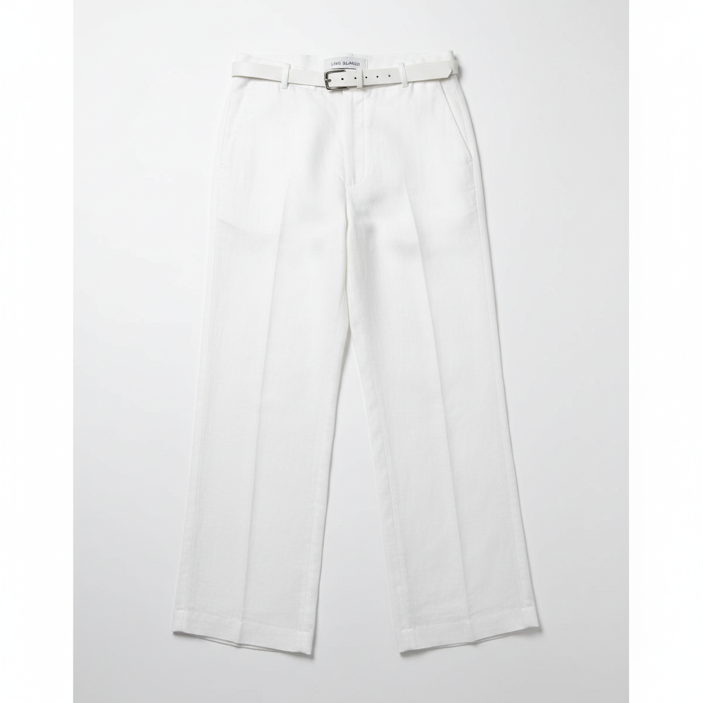 Classic White Linen Pants